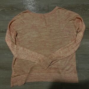 Lululemon Peach Mesh-Back Long Sleeve Knit Top